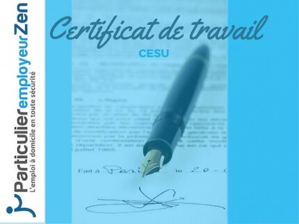 Certificat de travail CESU